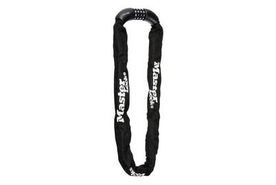 Image of Masterlock Kettenschloss, mit integriertem individuell einstellbaren Kombinationsschloss, schwarz bei JUMBO