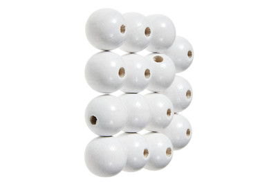 Image of Holzperle 15mm 14St weiss, FSC bei JUMBO