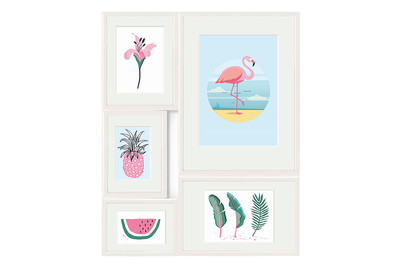 Image of Bilderrahmen Collage Set à 5 weiss bei JUMBO