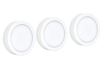 Image of LED Möbelaufbauleuchten-Set Pukk Weiss 3x3.5W Warmweiss 3er-Set inkl. Trafo bei JUMBO