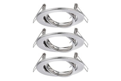 Image of Einbauleuchte max. 3xW Gu10 230V Eisen gebürstet schwenkbar 3er-Set ohne Leuchtmittel bei JUMBO