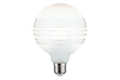 Image of LED G125 Ringspiegel Weiss matt liniert E27 2.700K dimmbar bei JUMBO