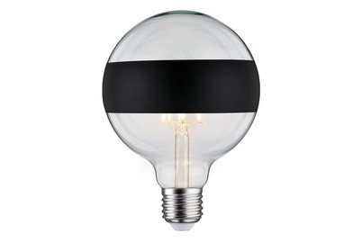 Image of LED Globe 6.5 Watt E27 Ringspiegel Schwarz matt Warmweiss dimmbar bei JUMBO