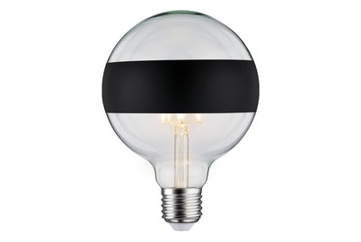 Image of LED Globe 6.5 Watt E27 Ringspiegel Schwarz matt Warmweiss dimmbar