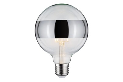 Image of LED Globe 6.5 Watt E27 Ringspiegel Silber Warmweiss dimmbar