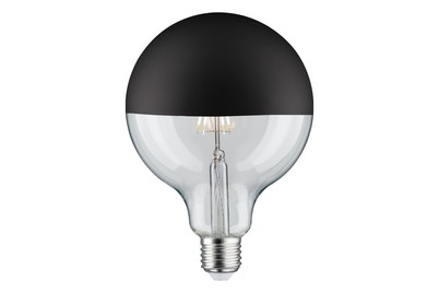 Image of LED Globe 6.5 Watt E27 Kopfspiegel Schwarz matt Warmweiss dimmbar