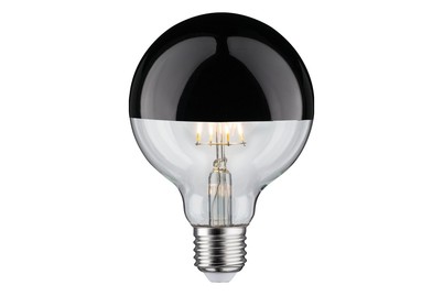 Image of LED Globe 6.5 Watt E27 Kopfspiegel Schwarzchrom Warmweiss dimmbar bei JUMBO