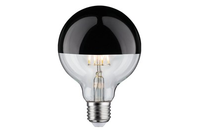 Image of LED Globe 6.5 Watt E27 Kopfspiegel Schwarzchrom Warmweiss dimmbar