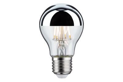 Image of LED Standardform 6.5 Watt E27 Kopfspiegel Silber Warmweiss