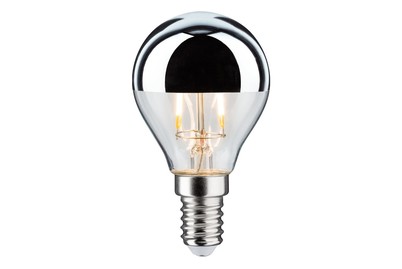 Image of LED Tropfen 2.6 Watt E14 Kopfspiegel Silber Warmweiss