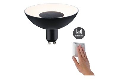 Image of LED Reflektor Schwarz/Weiss Gu10 4.9W 230V 3-Stufen-dimmbar bei JUMBO