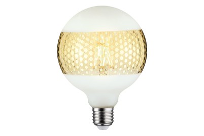 Image of LED G125 Ringspiegel Gold glanz gepunktet E27 2.700K dimmbar bei JUMBO