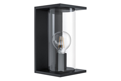 Image of Eglo Aussen-Wandleuchte Cascinetta schwarz/klar E27 bei JUMBO