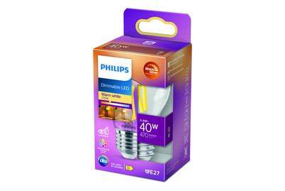Image of Philips LED Kugel E27 (3.4W) 40W klar bei JUMBO