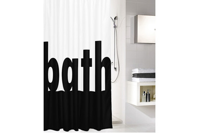 Image of Duschvorhang Bath schwarz-weiss 180x200 cm