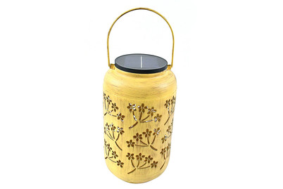 Image of Solar LED metal lantern orange 18x18x32. bei JUMBO