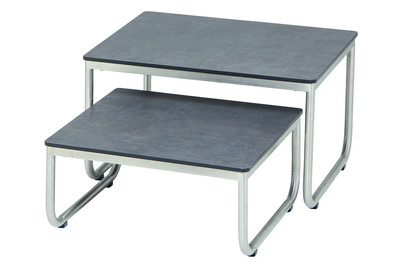 Image of Home and More Tischset bestehend aus 2 Tischen, Edelstahl-Lounge-Serie Samara bei JUMBO