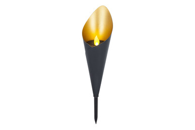 Image of Solar Kerzenfackel Schwarz/Gold 4erSet bei JUMBO