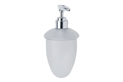 Image of Diaqua Seifenspender mit Kunststoffpumpe, weiss frosted / chrom bei JUMBO