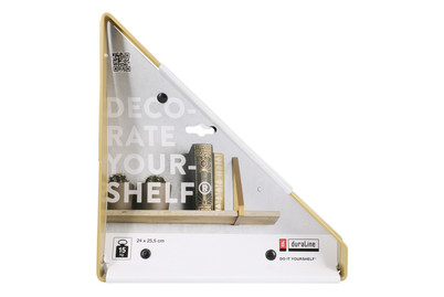 Image of Duraline Regalträger Flach S/2 Messsing 3mm 24x25,5cm bei JUMBO