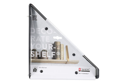 Image of Duraline Regalträger Flach S/2 Schwarz 3mm 24x25,5cm bei JUMBO