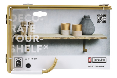 Image of Duraline Regalträger StahleHaken S/2 Messing 3mm 22x14,5cm bei JUMBO