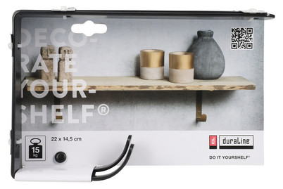 Image of Duraline Regalträger StahleHaken S/2 Schwarz 3mm 22x14,5cm bei JUMBO