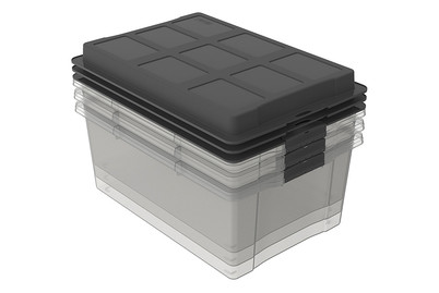 Image of Rotho Stapelbox Dome A3, 3er Set Black bei JUMBO