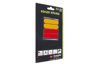 Image of Fasi Reflex-Sticker Streifen 3M gelb/rot bei JUMBO
