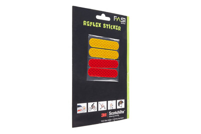 Image of Fasi Reflex-Sticker Streifen 3M gelb/rot