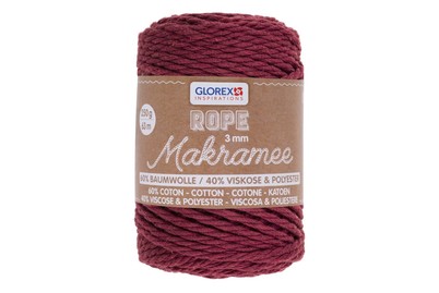 Image of Makramee Rope 3 mm 250 g gedreht bordeaux bei JUMBO