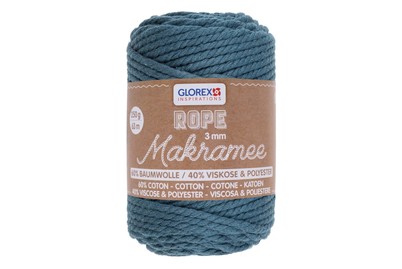 Image of Makramee Rope 3 mm 250 g gedreht türkis bei JUMBO