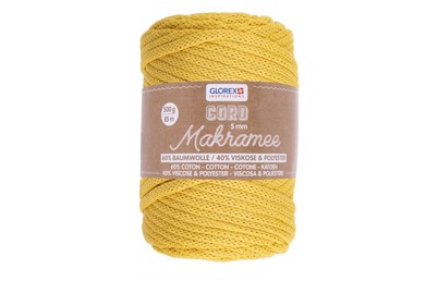 Image of Makramee Cord 5mm 500g, gewebt senfgelb bei JUMBO