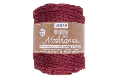 Image of Makramee Cord 5mm 500g, gewebt bordeaux bei JUMBO