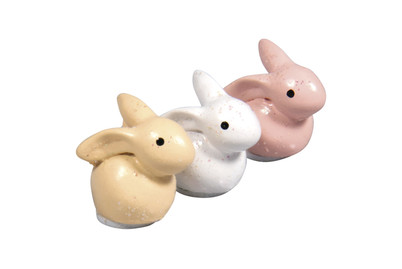 Image of Polyresin Hasen, 2x1,8cm, sortiert, Box 6Stück bei JUMBO