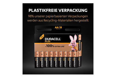 Image of Duracell Batterien Plus Aa/Lr6 18 Stück bei JUMBO