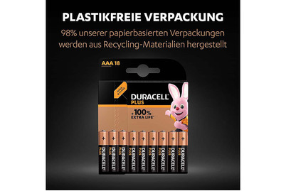 Image of Duracell Batterien Plus Aaa/Lr03 18 Stück