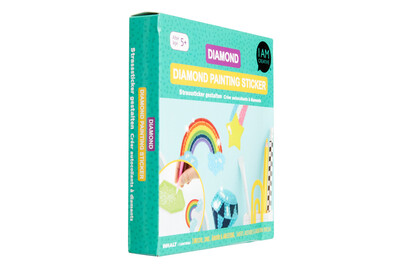 Image of Diamond Painting Sticker Diamond, DIY-Strassstein-Sticker zum selber machen mit drei Motiven Diamant, Regenbogen, Stern, inkl. Zubehör & Anleitung bei JUMBO