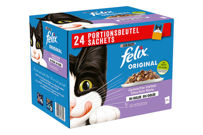 Image of Felix Original Katzenfutter in Gelee assortiert 24x85g bei JUMBO