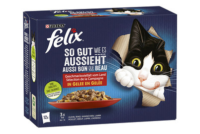 Image of Felix so gut wie Katzenfutter in Gelee Fleisch 12x85g