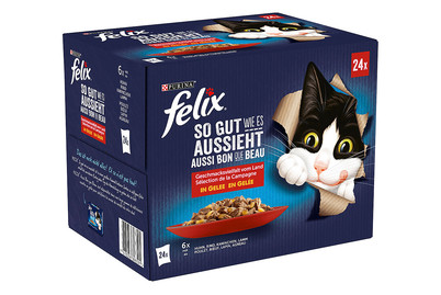 Image of Felix so gut wie Katzenfutter in Gelee Fleisch 24x85g bei JUMBO
