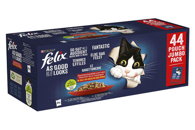 Image of Felix So gut wie Katzenfutter in Gelee assortiert 44x85g bei JUMBO