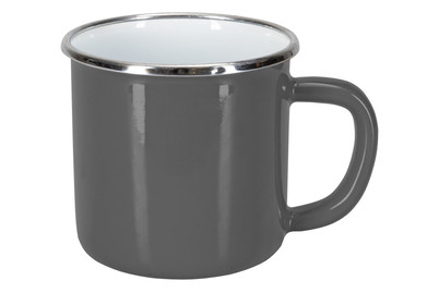 Image of Tee- und Kaffee - Mug Grey, Emaille, 4 dl, Ø 9 cm