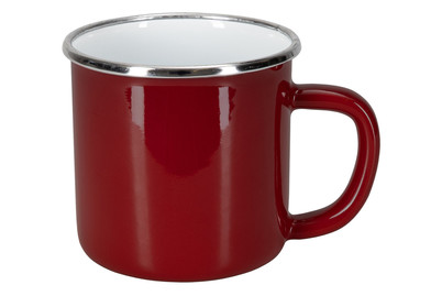Image of Tee- und Kaffee - Mug Red, Emaille, 4 dl, Ø 9 cm