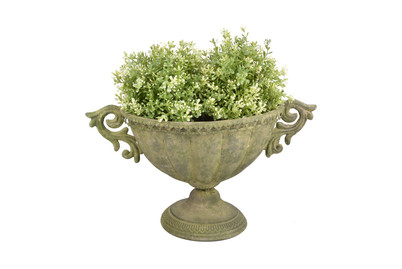 Image of Pokal Oval Aged Metal grün