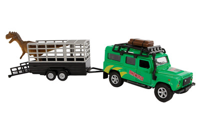 Image of Land Rover mit Dino & Anhänger