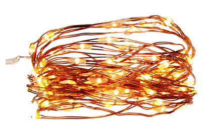 Image of Batteriebetriebene Lichterkette Kupfer 500 cm 100 LED