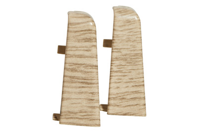 Image of Außeneck-Element für 6 cm Sockelleisten Eiche hellgrau bei JUMBO