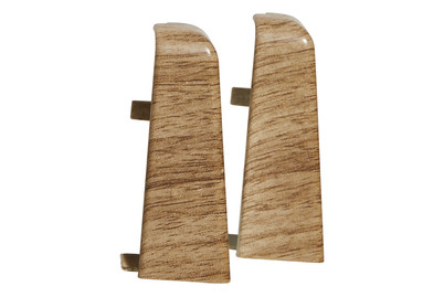 Image of Außeneck-Element für 6 cm Sockelleisten Nussbaum hellbraun bei JUMBO