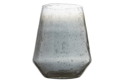 Image of Italia Windlicht Glas grau-H17xd15cm